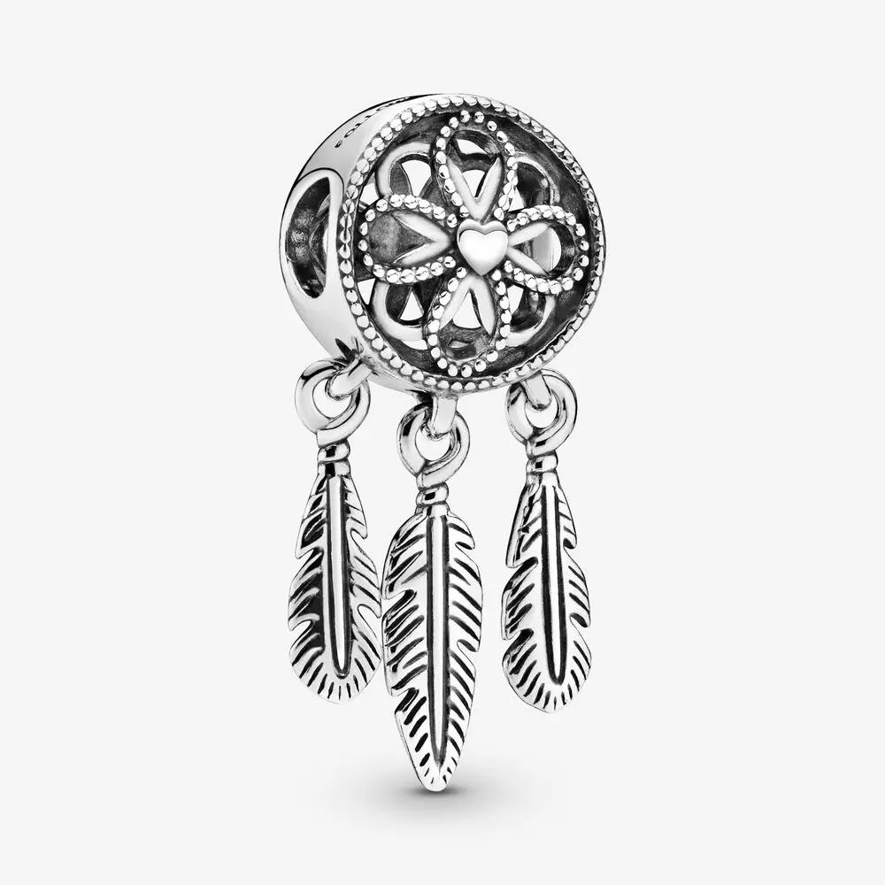 

DIY Sterling Silver Spiritual Dreamcatcher Charm 100% 925 Sterling Silver fit Original Pandora Bracelets Jewelry Lady Gift