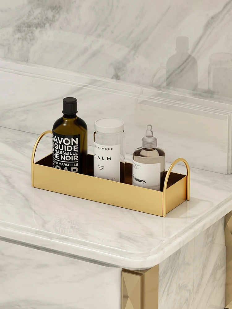 

Bathroom bathroom wash table frame free punch wash table table cosmetics finishing storage shelf