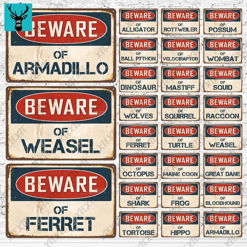 Декор для двора несколько Остерегайтесь знаков забавПредупреждение знак