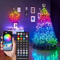 led string fairy lights app controlled rgb bluetooth remote strip light for christmas tree decoration outdoor holiday lighting