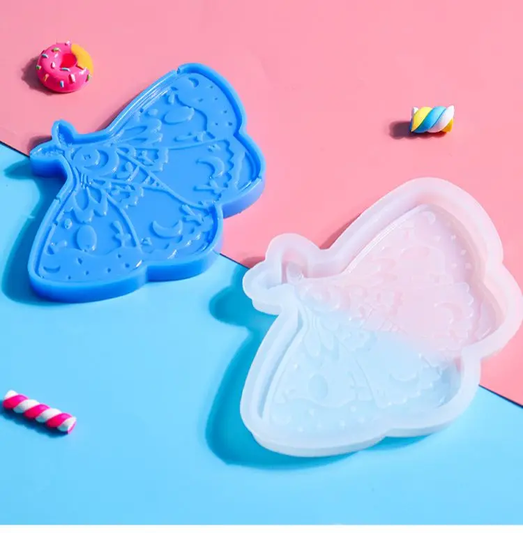 

Butterfly Coaster DIY Crystal Epoxy Resin Slicone Mold For Resin Chocolate Fondant Lace Cake Decoration