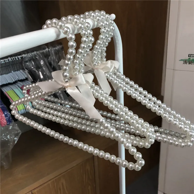 

30 см милые жемчужные вешалки для девушек в японском стиле с цветным бантом не выцветающие вешалки для магазина одежды для организации одежд...