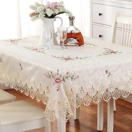 Скатерть с вышивкой в европейском стиле скатерть для обеденного стола цветочным