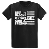 mens beer bacon motorcycles guns freedom tee gun rights t shirt
