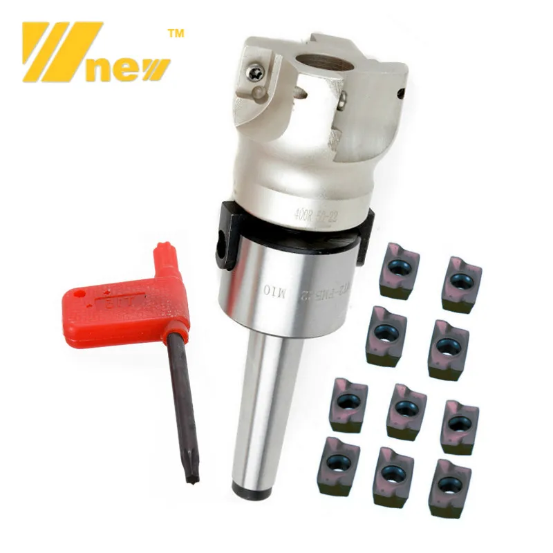 

MT2 FMB22 M10 50 мм 400R торцевая фреза для торцевой части корпуса Арбор 4 флейты держатель для инструментов с конусом Морзе W/ APMT1604 твердосплавные вс...