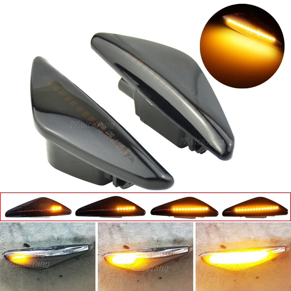 

2Pcs Sequential Dynamic Flowing LED Side Marker Light Turn Signal Light Blinker For BMW E70 X5 F25 X3 E71 X6 2007-2013