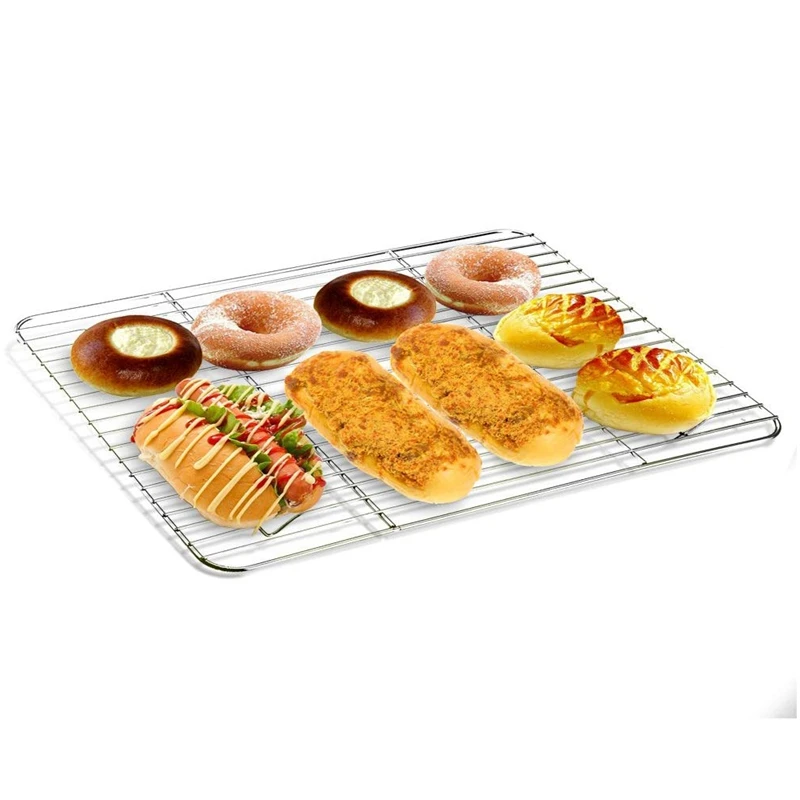

Baking Sheet and Cooling Rack Set, Stainless Steel Cookie Sheet and Rack Set,Healthy & Non Toxic & Rustproof & Easy Clean & Dish
