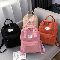 school backpacks for teenagers girls fashion female backpack corduroy students back bags mochilas kawaii backpack for women