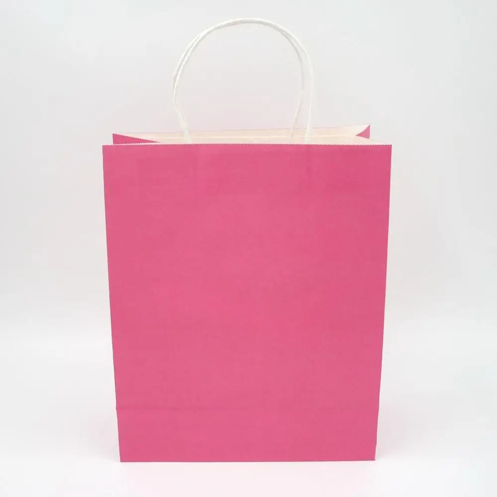 Фото 100x Custom Logo Print Pink Color Fashionable Twisted Handle Gift Shopping Bags Kraft Paper Bag Дом и сад 100x Custom Logo Print Pink Color Fashionable Twisted Handle Gift Shopping Bags Kraft Paper Bag Дом и сад