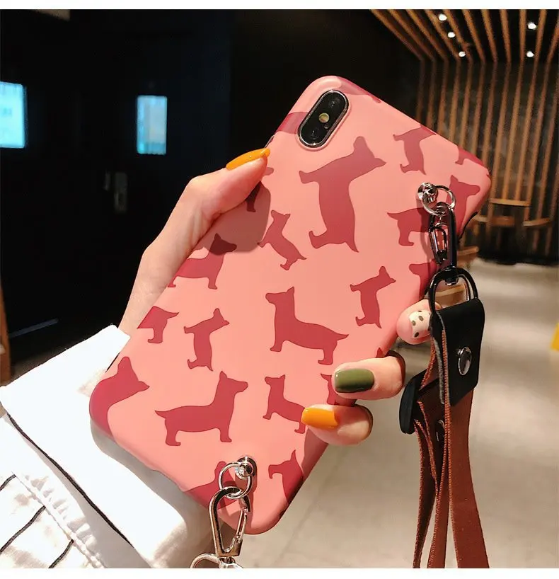 

Crossbody Lanyard Phone Case for iPhone 11 12 Pro Max 7 8 Plus Neck Strap Cord Soft Cover for iPhone X XS XR XS MAX Cases