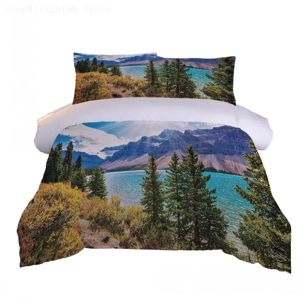 

Landscape Picture Nordic Simple Bedding Set Adult Duvet Cover Sets Single Double Queen King size Qulit Covers 240/220