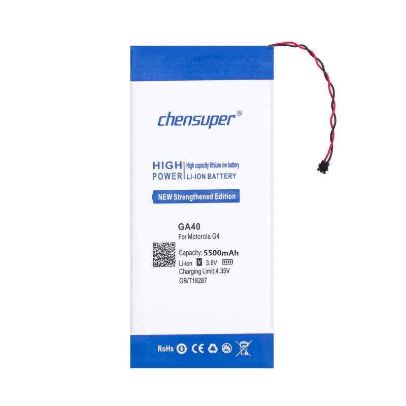 Chensuper 5500 мАч оригинальный мобильный телефон запасная батарея на GA40 для Motorola Moto G4