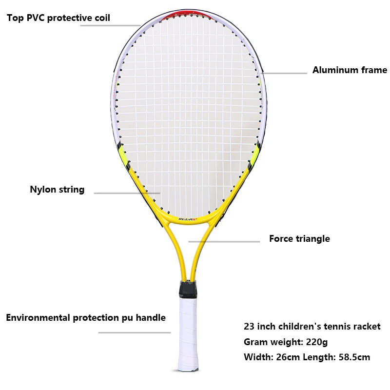 

Tennis racket Children's tennis racket Aluminum alloy tennis racket Youth dedicated tennis racket Leisure and entertainment
