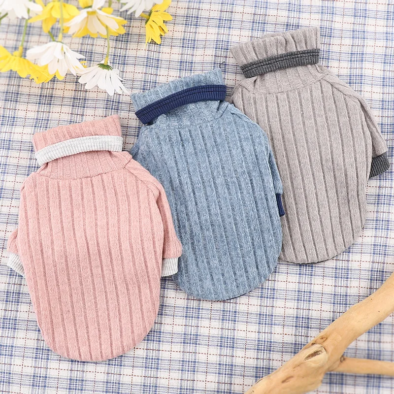 

Winter Pet Clothes Cat Dog Clothes For Small Dogs Fleece Keep Stripe Warm Dog Clothing Coat Jacket Sweater Pet Costume For Dogs