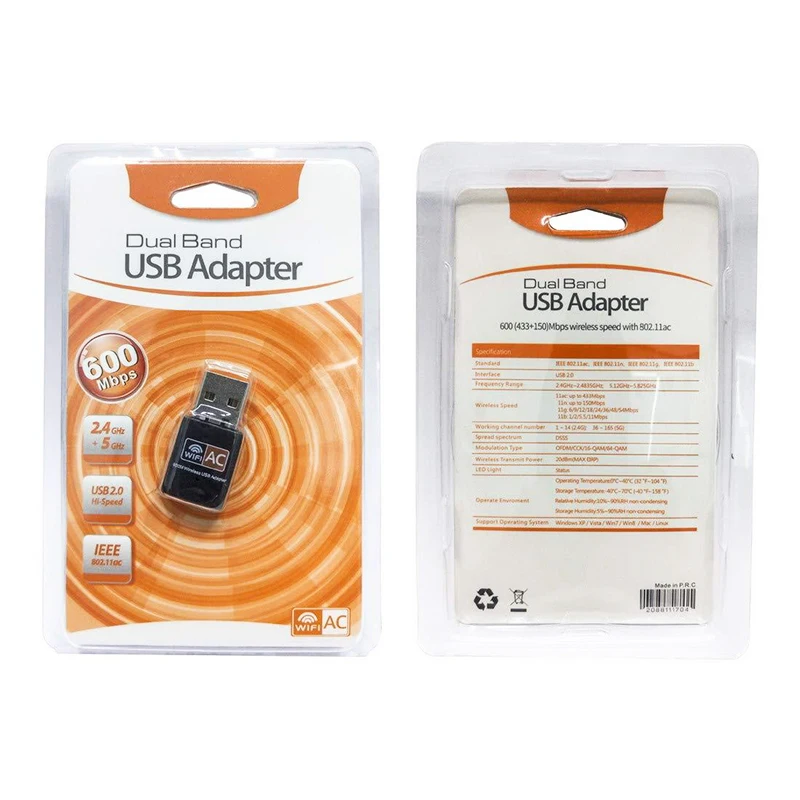 Wi Fi беспроводная сетевая карта USB 2 0 600M 802 11 b/g/n двухдиапазонный Ethernet конвертер LAN