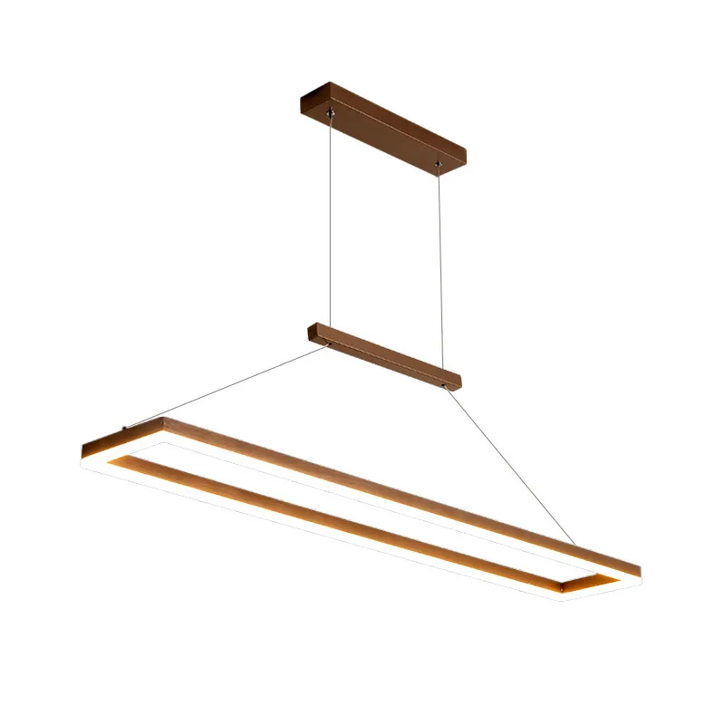 

CNC Aluminum LED Chandelier Rectangular Acrylic Indoor Ceiling Chandelier Lighting Pendant lamp Dining Room Kitchen Island Light
