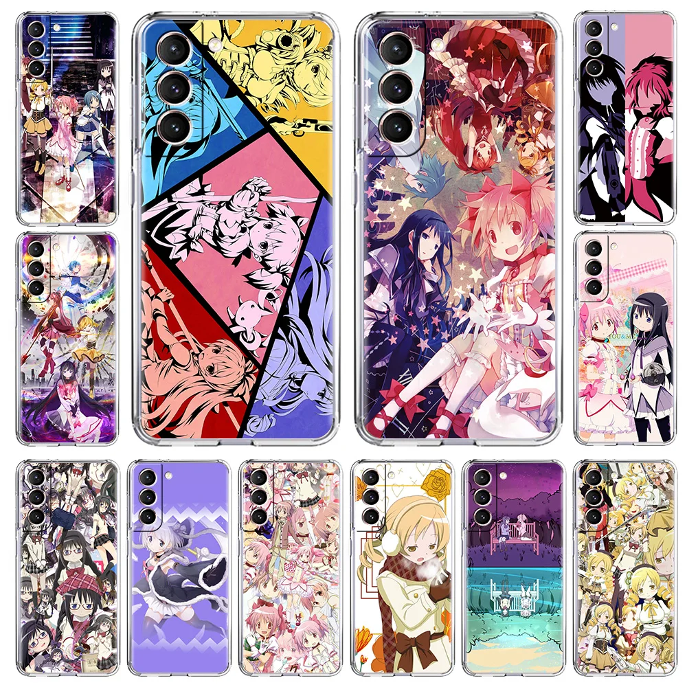 

Anime Puella Magi Madoka Magica Phone Case For Samsung Galaxy S20 FE S21 S10 S10E Note 20 Ultra 10 Lite Plus M31 Clear Cover
