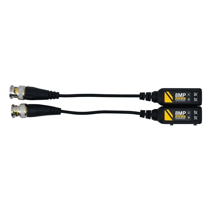 

1Pairs 8MP BNC Video Balun Connector Transmission Twisted Pair Support HD 8MP AHD/CVI/TVI Camera Transmitter Cctv Cable