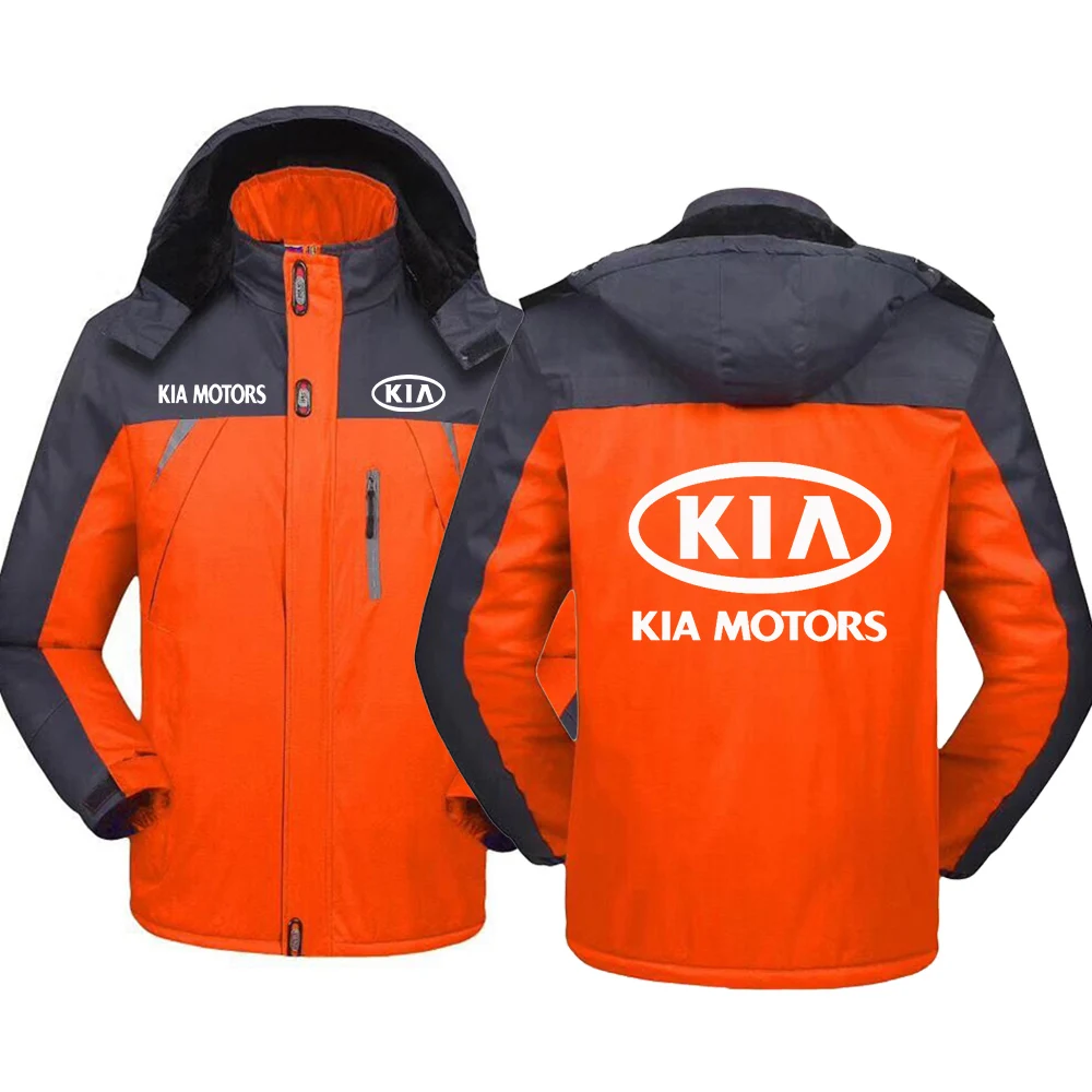 

Men New 2021 Winter Kia Motors Car Logo Jacket Thicken Windbreaker Waterproof Warm Outdoor Couples Mountaineering Coat