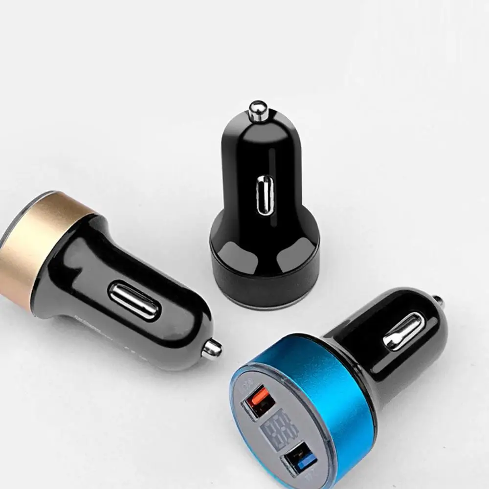 Автомобильные аксессуары двойной USB цифровой дисплей автомобильное зарядное