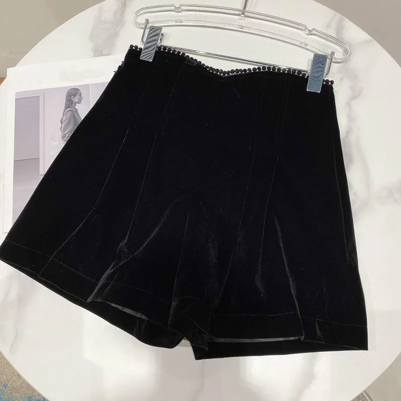 DEAT 2021 осенне зимние женские новые стильные модные бархатные с отделкой бисером