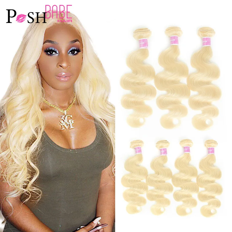 POSH BABE 1/3/4 пучки малайзийских человеческих волос Remy Пряди для наращивания