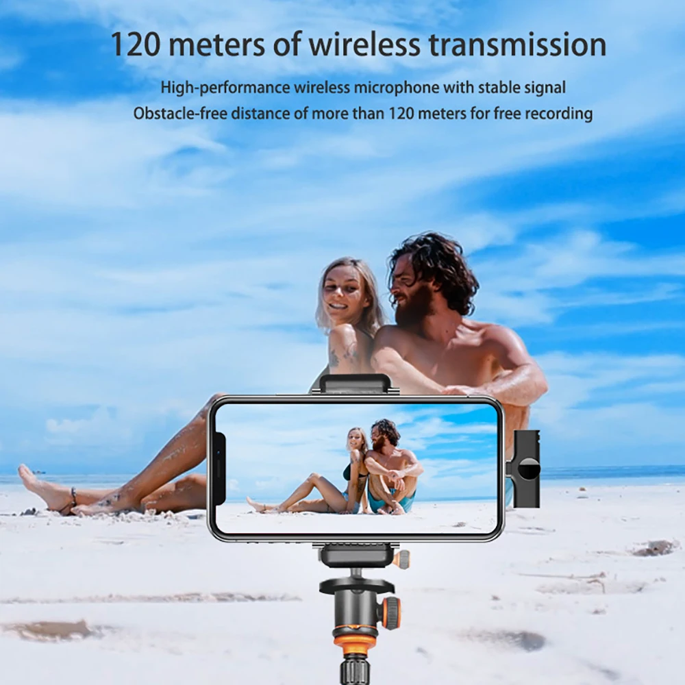 

64dBm Wireless Lavalier Microphone Lapel Clip Mic For IOS Android Phone Support Multi-channel Real-Time Mixing Record Video Live