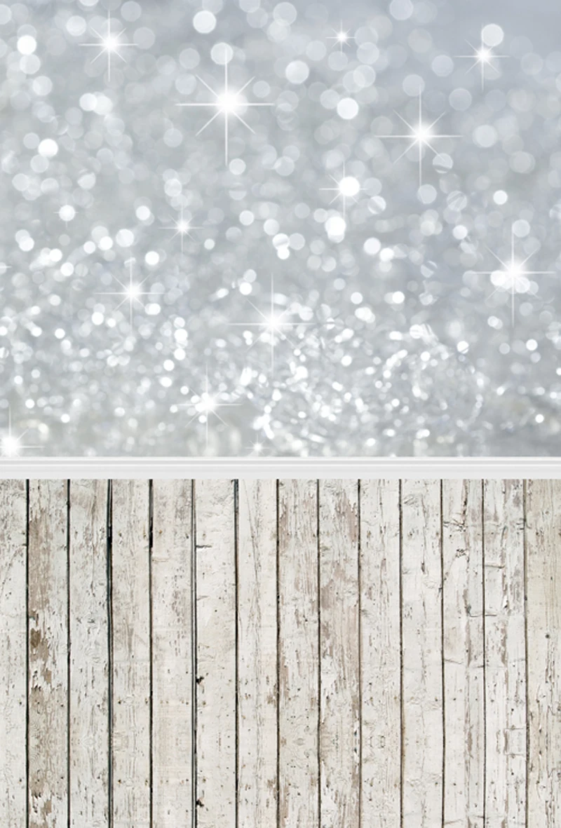 Виниловый фон для студийной фотосъемки с блестящими серебристыми блестками и