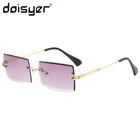 Новинка 2021, солнцезащитные очки DOISYER без оправы и без оправы для женщин, модные солнцезащитные очки, квадратные солнцезащитные очки