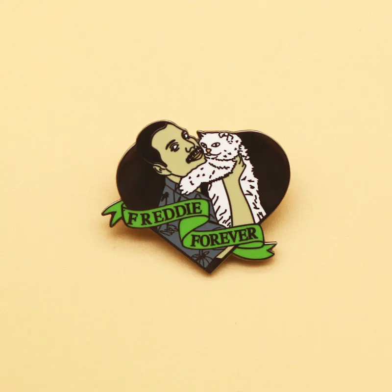 Металлическая брошь с милым котом и эмалированные булавки для мужчин женщин