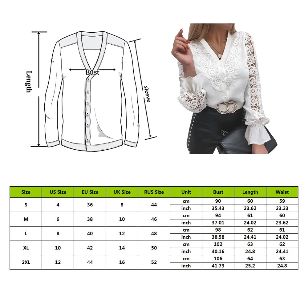 

Spring Stand Collar Hollow Out Lace Blouse Elegant Button Office Lady White Shirt Autumn Women Long Sleeve Tops Blusa Streetwear