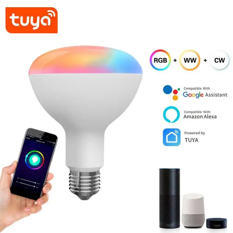 

WiFi LED Tuya Smart light Bulb RGB Bluetooth Compatible Kitchen lamp Dimmable Bedroom Indoor lighting with Alexa/Google Home