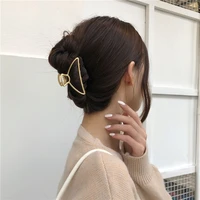 south korea temperament matte metal go grab clamp large sized hairpin head horsetail clip headdress hairpin female accessories