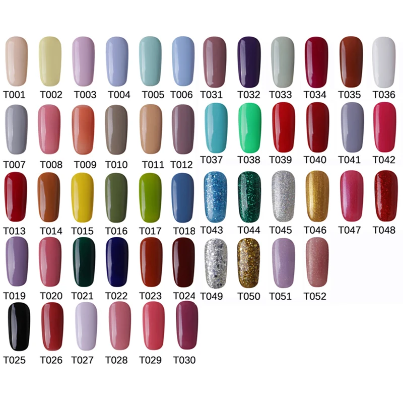 

8ml Nail Gel Polish 52 Colors Free Shipping Top Sell For Nail Art Manicure Top Coat Soak Off Enamel UV Gel Varnish