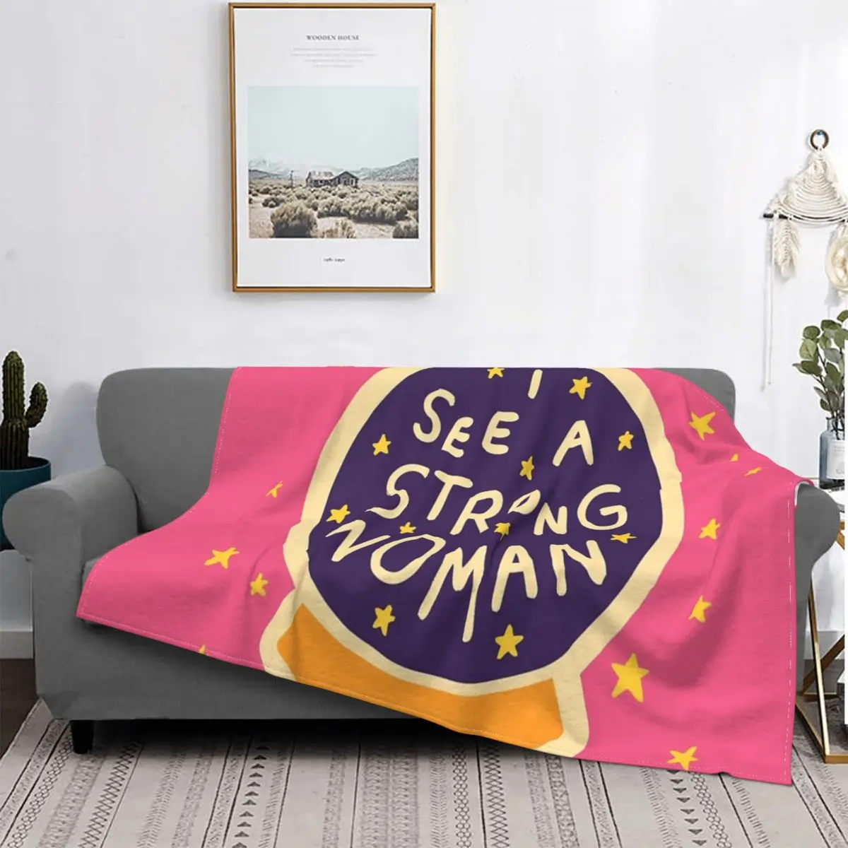 

I See A Strong Woman-colcha A cuadros para cama, manta de playa, manta double, toalla de playa de lujo