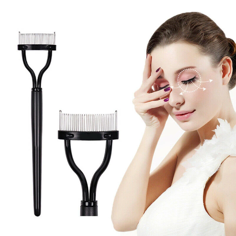 

Eyelash Comb Lash Separator Mascara Lift Curl Metal Brush Beauty Makeup Tool