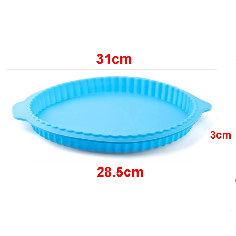 Круглая сковорода для пирога 10 дюймов Волнистая кромка силиконовая форма