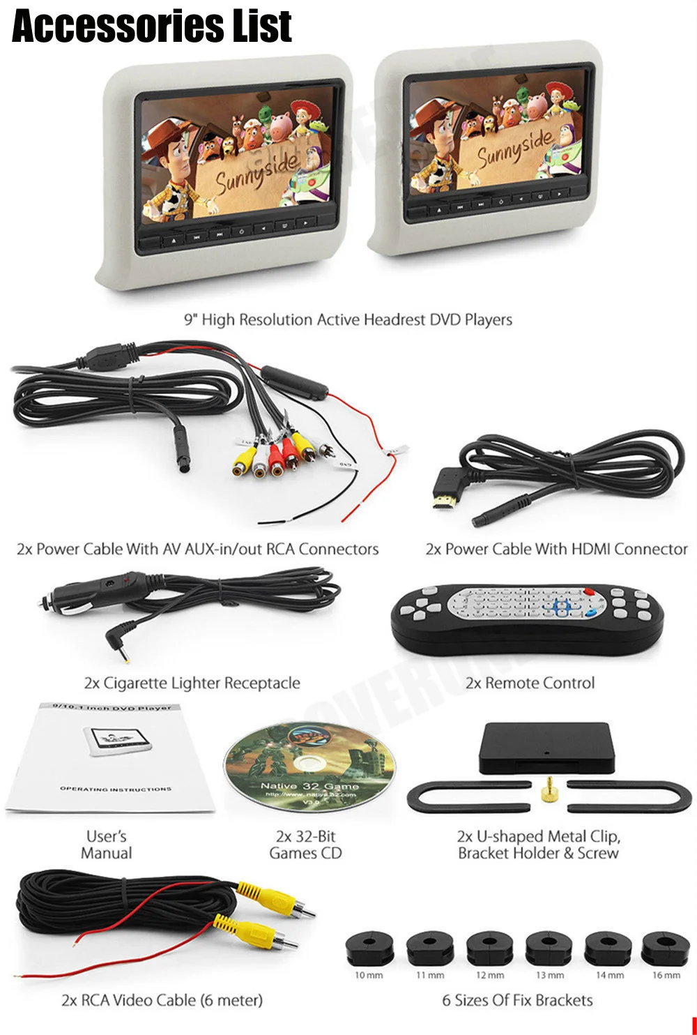 2X9 ''Автомобильный подголовник монитор TFT lcd RCA экран авто монитор MP5 DVD мультимедийный экран для подголовника и бесплатные два наушника