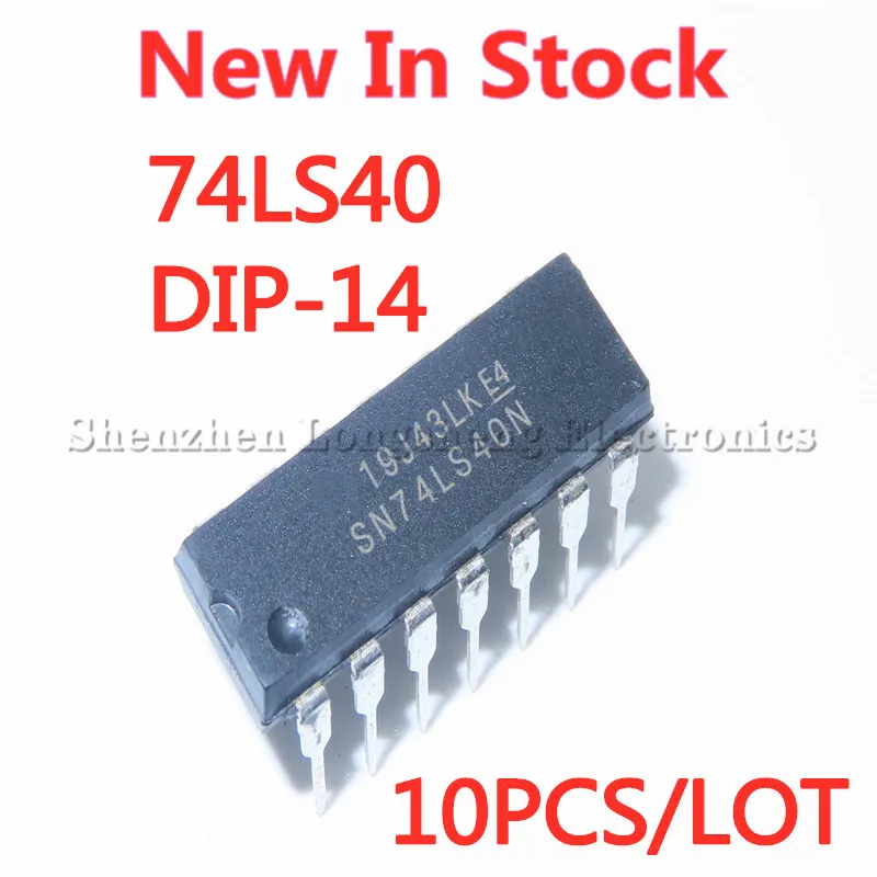 10 шт./лот Новый 74LS40 SN74LS40N DIP-14 ДВОЙНОЙ 4-ВХОДНОЙ положительный и небуферный Фотофон