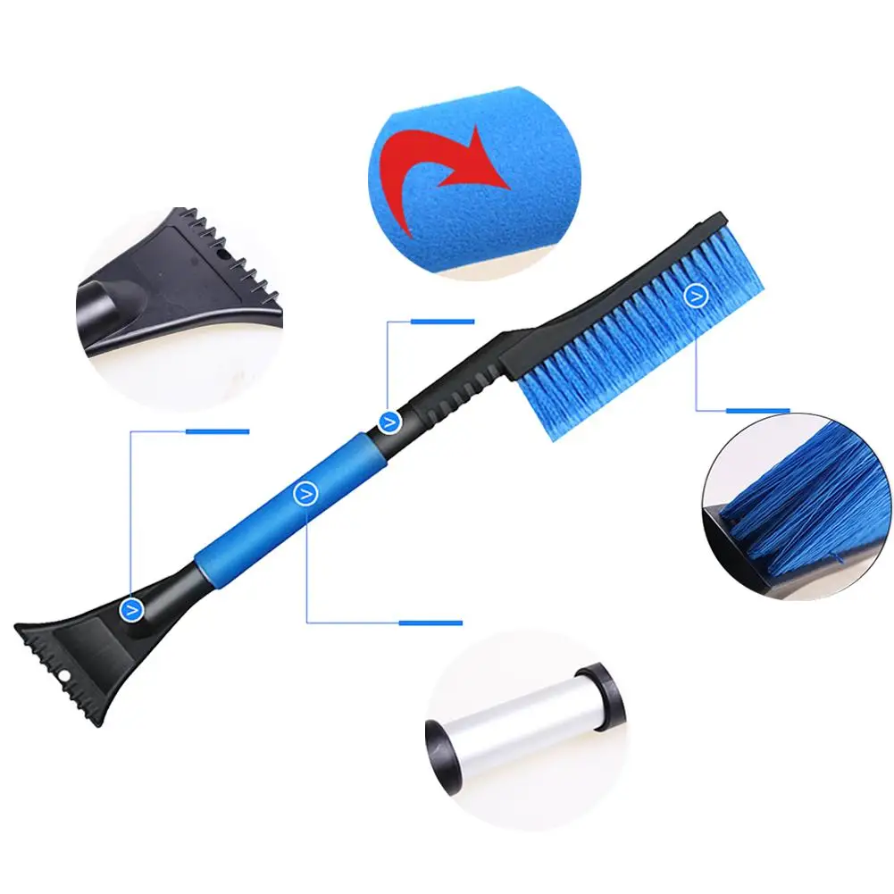 2 в 1 Автомобильный скребок для окна щетка снега и льда Выдвижная Лопата лобовое