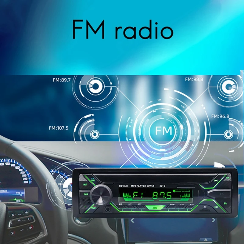 Автомобильный радиоприемник стереопроигрыватель 3010 Авторадио Aux вход 1Din Bluetooth MP3