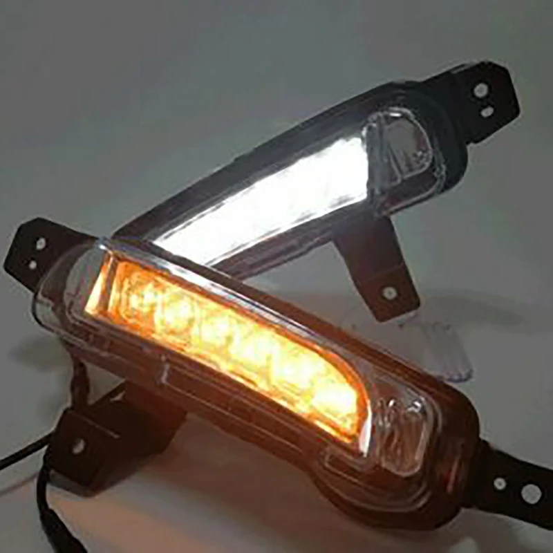 Автомобильные фары дневного света светильник DRL светодиодный поворотом желтый