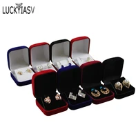 wholesale earrings box 7 color wedding jewelry earring storage case box pendant stud package gift box