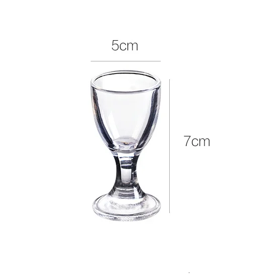 30ML Cup B 6 шт. бокал для ликера пуля чашка прозрачный небольшой емкости свинец бесплатно бокал для ликера Белое Вино Кубок Бар Ресторан бытовой - Цвет: 30ML Cup B