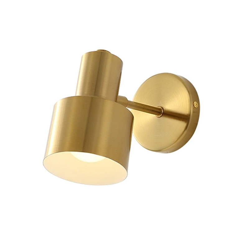 

LED Wall Light Adjustable Direction Mirror Bathroom Light Golden Stair Light Bedroom Iron Wall Lamp