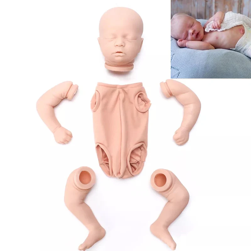 

17inch Reborn Baby Doll 44cm Lifelike Newborn Baby Skya Doll Parts DIY Blank Doll Kit Vinyl Unpainted Unfinished Children Dolls