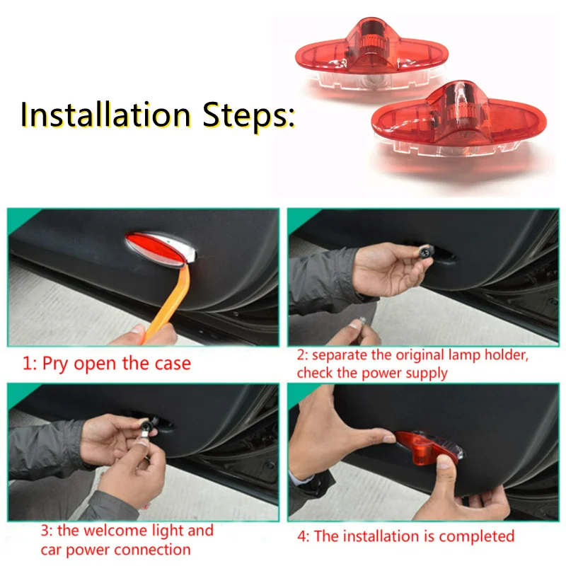 2 шт. светодиодный лазерный проектор с логотипом автомобильной двери для Samsung QM6 SM5