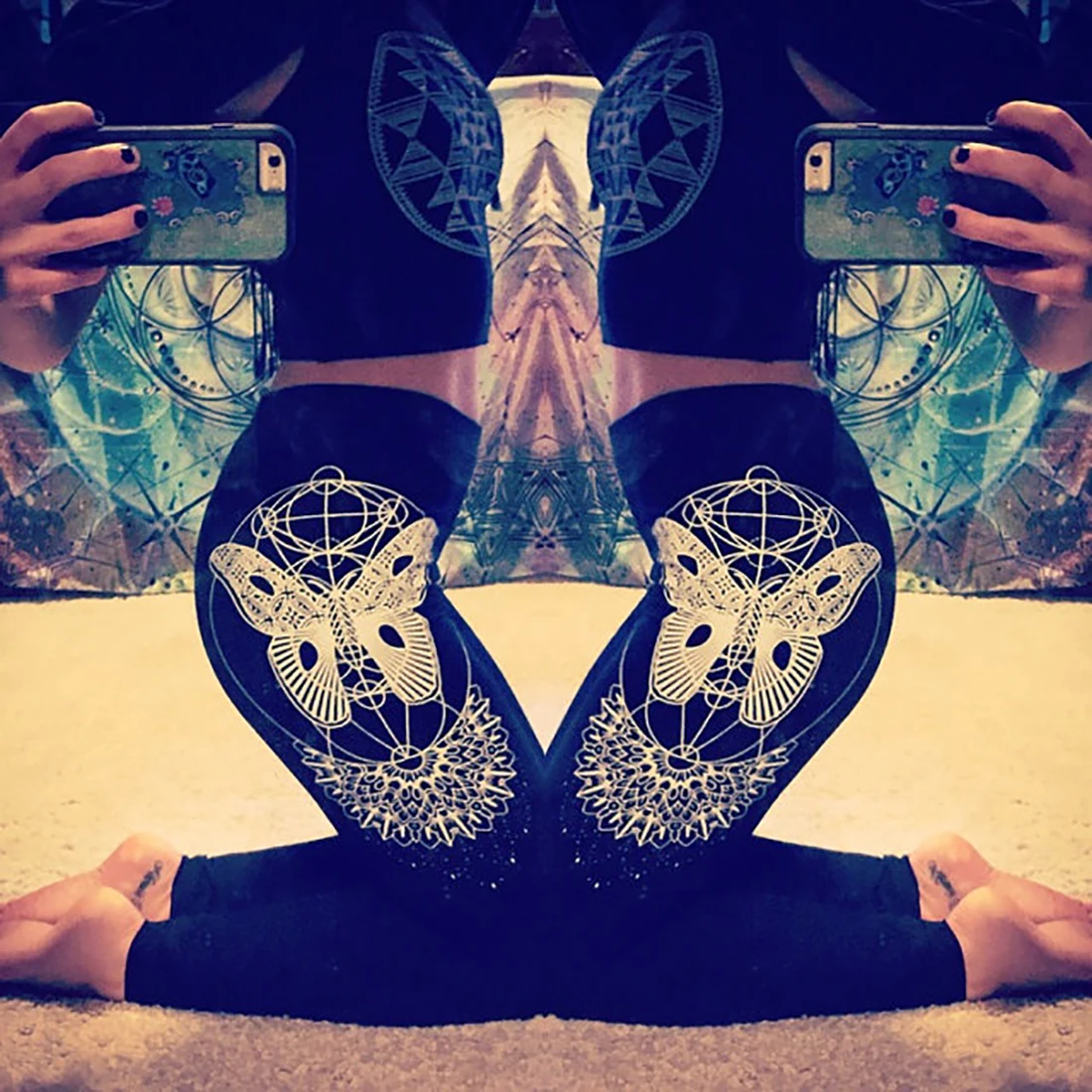 Модные Стиль шаблон печати с высокой талией для женщин полиэстер Леггинсы