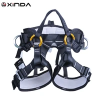 xinda top quality outdoor hiking rock climbing half body waist support safety belt climbing tree harness aerial sports equipment