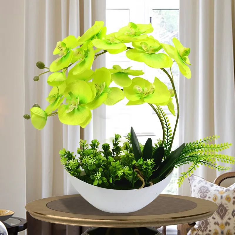 Искусственный цветок фаленопсис костюм бонсая искусственная Орхидея бонсай